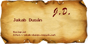 Jakab Dusán névjegykártya